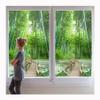 Siunwdiy Decorative Frosted Window Film, Green Forest Pattern, Static Cling, 3.60 × 130 cm (24 × 52 in) view 4
