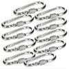 KOTARBAU 10-Piece Firefighter Carabiner Hook Set with Screw Lock, 90 x 9 mm, for Ropes and Chains view 1