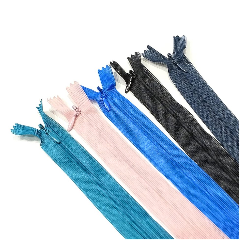 25-Pack #3 Closed-End Invisible Zippers, 50 cm, Assorted Colors