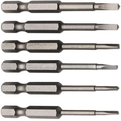 Fixinus 6-Piece Triangular Screwdriver Bit Set, Magnetic S2 Steel, 1/4-Inch Hex Shank, 50 mm
