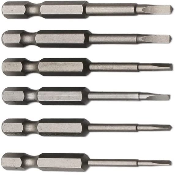 Fixinus 6-Piece Triangular Screwdriver Bit Set, Magnetic S2 Steel, 1/4-Inch Hex Shank, 50 mm
