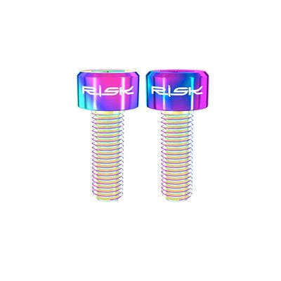 Asudaro Titanium Alloy Bicycle Brake Bolts, 2-Pack, M5 x 14 mm