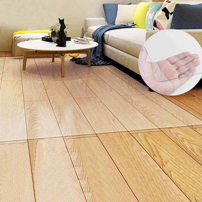 1.5 mm Clear PVC Office Chair Mat for Hard Floors, 100 x 130 cm