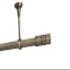 Sento 25 mm Metal Curtain Rod, Ceiling-Mounted, Antique Brass, 320 cm, Ilusion view 1