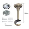 Sento 25 mm Metal Curtain Rod, Ceiling-Mounted, Antique Brass, 320 cm, Ilusion view 4