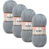 Nako Bebe Baby Yarn, 4 Balls, 100 g Each, Gray 194 view 1