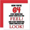 Stuff4 Funny 64th Birthday Card for Men and Women view 1
