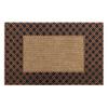 rugsx BH 107 Grid Door Mat, Non-Slip, Indoor/Outdoor, Rubber, Brown, 40 x 70 cm view 1