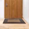 rugsx BH 107 Grid Door Mat, Non-Slip, Indoor/Outdoor, Rubber, Brown, 40 x 70 cm view 2
