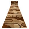 rugsx ROYAL HE405 Geometric Runner Rug – Brown/Cream, 100 x 480 cm view 1