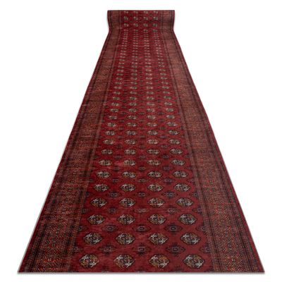 rugsx LOTUS BUCHARA 30250 Runner Rug, Classic Red, Washable, 60 x 710 cm