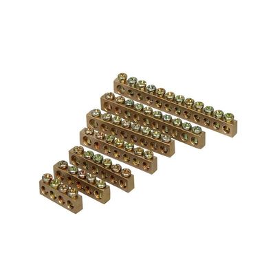 MMLFX 1pc Copper Terminal Wiring Distribution Box, Brass Neutral Bar, 8 Holes