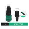 1-Piece PVC-Type Pneumatic Fitting Air Compressor Hose Quick Coupler Plug-to-Socket Connector, PP, 30 view 2