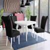Mirjan24 SM10 Dining Set, 4 Upholstered Chairs and 100 cm Round Extendable Dining Table, Magic Velvet 2219, Color Combination 02 view 2