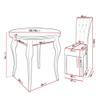 Mirjan24 SM10 Dining Set, 4 Upholstered Chairs and 100 cm Round Extendable Dining Table, Magic Velvet 2219, Color Combination 02 view 3