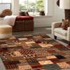 rugsx KASHQAI 4353 990 Patchwork Wool Rug, Terracotta/Beige, 200 x 300 cm view 2