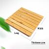 ZXCVBAS Wooden Bamboo Bath Mat, 24 x 36 in view 2