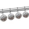 12-Pack Decorative Shower Curtain Hooks with Retro Butterflies and Flowers view 2