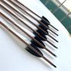 ACCMOS ID 6.2 mm Hunting Arrows, Spine 350, Wood-Grain Carbon, 100 Grain Replaceable Tips, 32 in, 12-Pack view 2