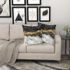 Marble Texture Pillow Covers, 45.7 x 45.7 cm, Black, Gray & Gold Foil, Set of 2 view 3