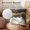 Marble Texture Pillow Covers, 45.7 x 45.7 cm, Black, Gray & Gold Foil, Set of 2 view 4