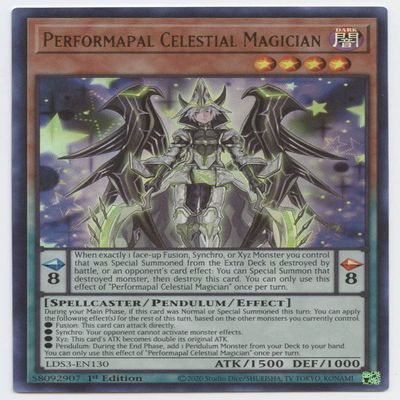 YU-GI-OH! Performapal Celestial Magician LDS3-EN130 Ultra Rare 1st Edition