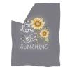 Dolyues Sunflower Bee Gray Fur Throw Blanket – You Are My Sunshine Cozy Fuzzy Plush Blanket, Air-Conditioning Quilt – M view 4