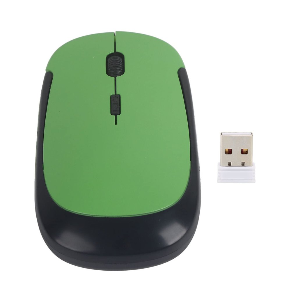 Annadue Wireless Mouse, Ultra-Slim 2.4G, 1000/1200/1600 DPI, Green
