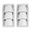 1 Pair Marine 3-Slot Louver Vent Covers, 210 x 110 mm Stainless Steel Square Grilles view 1