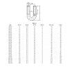 2 pcs M6 316 Stainless Steel U-Bolts, Round Bend, A4-70 (M6 x 63 mm, 5 pcs) view 3