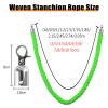 Green Queue Barrier Rope, 2 ft/0.6 m view 2