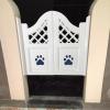 Kunovo Cat Paw Café Saloon Swing Doors, Solid Wood, Half-Height, White, 27.5 x 35.4 in view 2