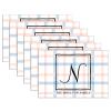 Personalized Letter N Buffalo Plaid Table Mats, 6-Piece Set view 1