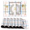 Personalized Letter N Buffalo Plaid Table Mats, 6-Piece Set view 3