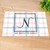 Personalized Letter N Buffalo Plaid Table Mats, 6-Piece Set view 4
