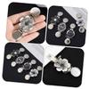 GALPADA 12-Piece Floral Cardigan Clips, Antique Silver Brooch Pins view 3