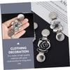 GALPADA 12-Piece Floral Cardigan Clips, Antique Silver Brooch Pins view 4