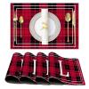 Letter L Monogram Personalized Buffalo Plaid Placemats, 4-Piece Set view 3