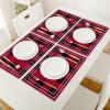 Letter L Monogram Personalized Buffalo Plaid Placemats, 4-Piece Set view 4