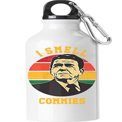 American President I Smell Commies Tourist Water Bottle, White, 400 ml