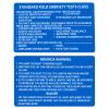 Miranda Warning Card, Laser-Engraved Metal, Standard Field Sobriety Test Instructions, 6-Pack, Blue view 1