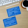 Miranda Warning Card, Laser-Engraved Metal, Standard Field Sobriety Test Instructions, 6-Pack, Blue view 4