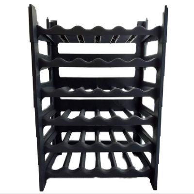 WieWin Wine Rack for 36 Bottles, Anthracite Plastic