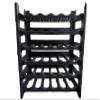 WieWin Wine Rack for 36 Bottles, Anthracite Plastic view 1