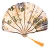 Baalaa Foldable Fabric and Bamboo Dance Hand Fan view 1