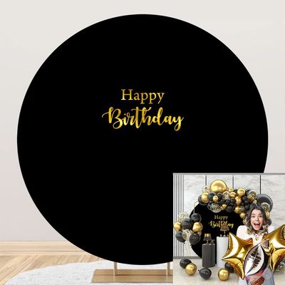 SDOTPMT 1.22 m Black Round Photography Backdrop Cover