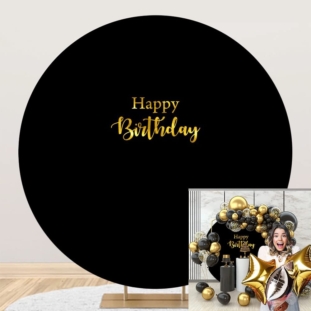 SDOTPMT 1.22 m Black Round Photography Backdrop Cover