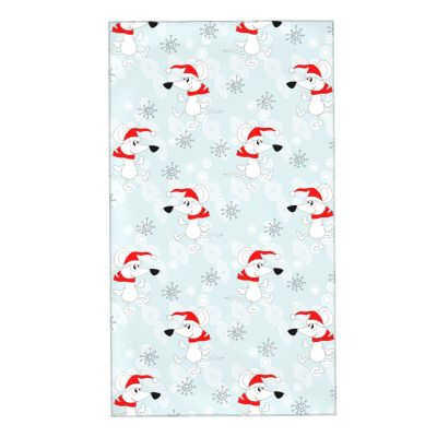 AOOEDM Funny White Mouse Christmas Hand Towel, Decorative Fingertip Towel for Bathroom, Kitchen, Gym and Spa, 27.5 x 15.7 in