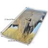 AOOEDM Bush Elephant African Print Towel, Absorbent Bath Towel, Soft Face Towel, Beach Towel for Bathroom or Hotel view 4