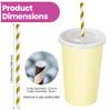 2000 Biodegradable Paper Party Straws, Gold and White view 2